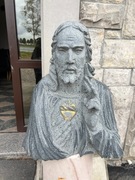 Chrystus z Granitu ręcznie rzeźbiony i polerwany 