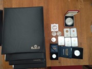 Duża kolekcja monet polskich i zagranicznych około 1000sztuk (Ag 1750g)