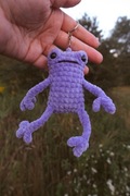 Brelok maskotka żaba żabka amigurumi handmade.