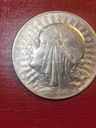 SREBRNA MONETA 5 ZŁ Głowa  Kobiety      ZZM 1933   - PIĘKNY STAN