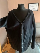 C&A dłuższy sweter kardigan narzutka wdzianko oversize czarny duży