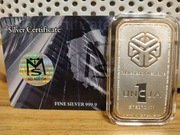 Sztabka kolekcjonerska srebrna z motywem śnieżynki 1oz srebro