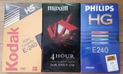 Kasety VHS 240 nowe w folii