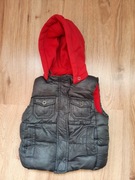 Kamizelka bezrękawnik z odpinanym kapturem rozm 86
