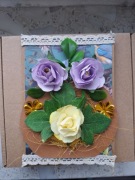 Kartka okolicznościowa 3D w pudełku ręcznie robiona box prezent kwiaty