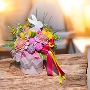 Candle box flower box z świec sojowych świąteczny wielkanocny dekoracje 