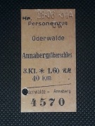 Magnes Bilet Oderwalde (Dziergowice) - Annaberg