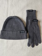 Czapka i rękawiczki Calvin klein Szara zestaw