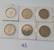 Nr.4A Monety srebrne PRL -  200 zlotych - 6 szt.
