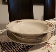 Zestaw trzech talerzy  z okresu PRL-z lat 60-tych-Fabryka Fajansu-Koło