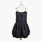 Sukienka Zara M 38 czarna ramiączka bawełna falbana boho letnia