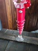 Czerwony unikatowy wazon Murano