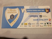 Archiwalny bilet hokejowy Uni Oświęcim