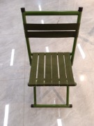 Zielone Składane krzesło z oparciem 