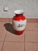 Wazon porcelanowy z kolorem czerwonym wysokość 40cm III gatunek dekorowany