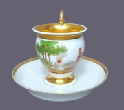 Filiżanka Biedermeier 1820-50 Vieux Paris Przyjaźń