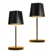 Quntis bezprzewodowa lampa LED stołowa dotykowa ściemniana - czarna 2szt.