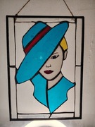 Witraż kobieta metoda tiffany