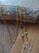 Łańcuszek do okularów z kamieniami naturalnymi