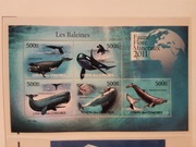 Komory 2011 Mi 3063-7 + bl 634 wieloryb waleń zestaw idealny