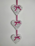 Serca z wikliny papierowej zestaw 13cm