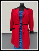 Czerwona marynarka damska 30% wełna oversize 44 - 46 - 48