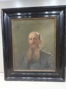 Stary obraz namalowany na płótnie  80x90cm