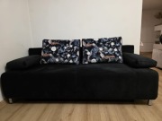 Sofa Black Red White 