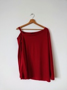 Czerwona bluzka z długim rękawem oversize goth elegancka asymetryczna 38 M