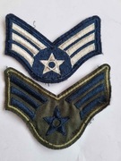 Para naszywek us airforce usaf senior airman sra e-4 color camo od green