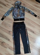 Roberto Cavalli damski dres 38 M komplet panterka cyrkonie ozdobny