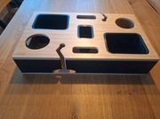 CouchCaddy organizer na kanapę drewniany pojemnik przekąski wino pilot NOWY