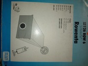 Worki papierowe do odkurzaczy Rowenta różne