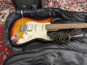 Gitara elektryczna Morgan + wzmacniacz Roland cube 15x +przewód+ pokrowiec 