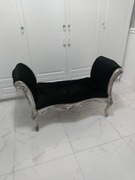 Hoker elegamcki srrbrny do sypialni  duza pufa