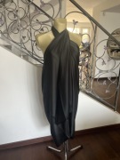 Chusta szal pareo sarong jedwabna czarna 180 cm x 90 cm plaża wakacje
