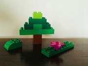 Lego Duplo klocki podstawowe zielone drzewo kwiat