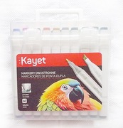 permanentne markery 60 sztuk, dwustronne markery wodoodporne kayet 60