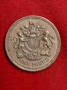 300N' ONE PUND 2005 ROK NAPIS ODWRÓCONY!!! 