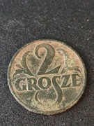 Moneta 2 grosze międzywojenne 1938
