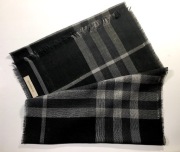 BURBERRY cienki szalik wełna-jedwab oryginał