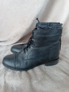 Klasyczne, czarne botki Venezia ze skóry naturalnej 38