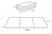 Materac składany 120x200x100cm