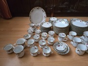 001 SERWIS OBIADOWO-KAWOWY DLA 12osób - Róża Złota IWONA CHODZIEŻ PORCELANA