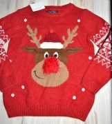 356* next Świąteczny sweter Renifer 6/7 lat_ 116/122 cm 