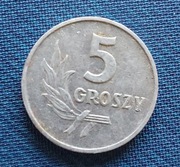 Moneta 5 groszy 1962 Al 