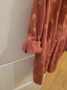 Sukienka z długim rękawem rozmiar 92 rozpinana z przodu na całej długości