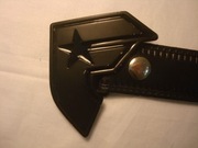 CZARNY PAS SKÓRZANY CIEKAWA KLAMRA