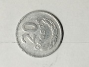Moneta 20 groszy z 1963 roku . PRL.
