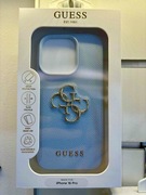 Oryginalne Etui Guess Saffiano z Metalowym Logo do iPhone 16 Pro